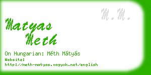 matyas meth business card